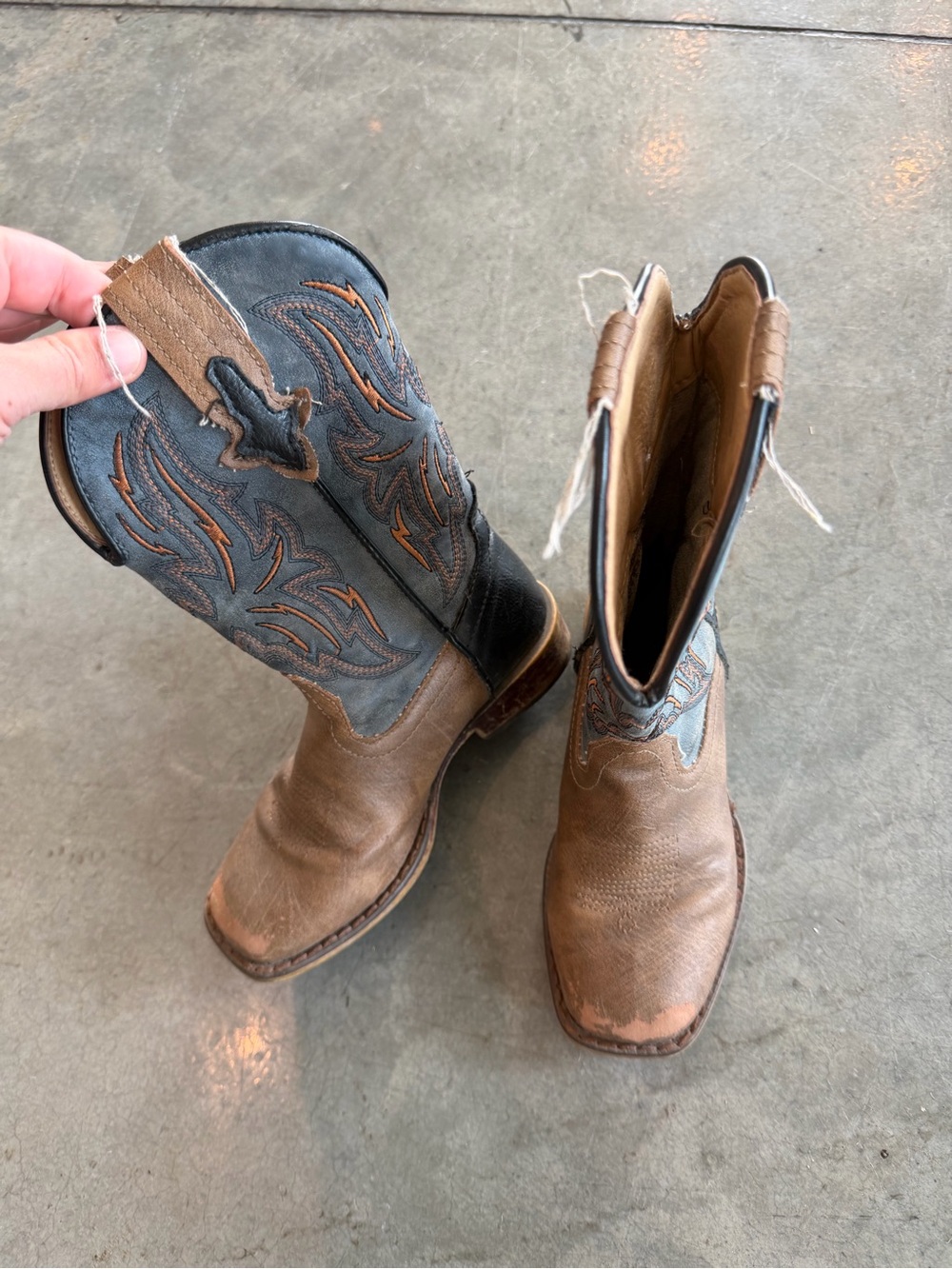Little boy roper boots